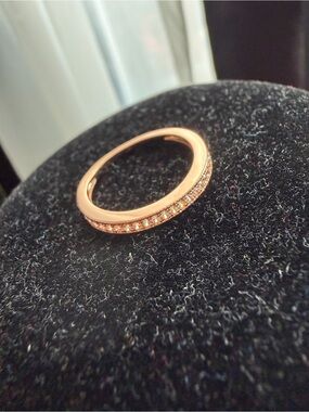 Rose Gold Pavé Crystal Hoop Earring - Women Jewelry